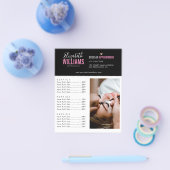 Black Pink Beauty Salon Flyer (Enkel)