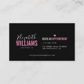 Black Pink Chic Beauty Aesthetics Loyalty & Visitekaartje (Voorkant)