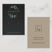 BLACK PINK FOLIAGE MONOGRAM EARRING DISPLAY LOGO VISITEKAARTJE (Voorkant / Achterkant)