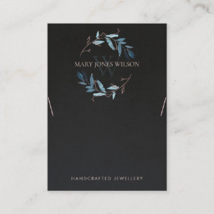 BLACK PINK FOLIAGE MONOGRAM KETTING DISPLAY LOGO VISITEKAARTJE