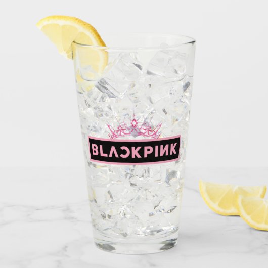 Black Pink Glass Cup Glas (Voorkant ijs)