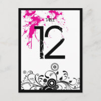 Black & Pink Grungy Heart Music Thmed Wedding