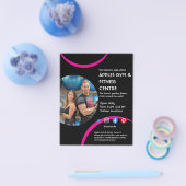 Black & Pink Gym Personal Trainer Business Flyer (Enkel)