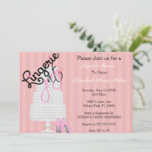 Black & Pink Heels Lingerie Vrijgezellenfeest Uitn Kaart (Staand voorkant)