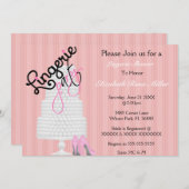 Black & Pink Heels Lingerie Vrijgezellenfeest Uitn Kaart (Voorkant / Achterkant)