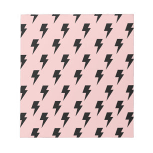 Black Pink Lightning Y2K Indie Bold Notes Notitieblok