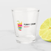 Black Pink Minimalist Funny Drink Shot Glasses Shot Glas (Voorkant)