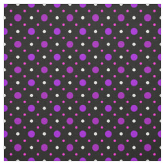 Black Pink Paars Spot Polka Dot Pattern Stof