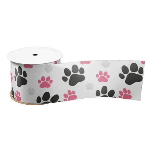 Black Pink Paw Print Dog Eigenaar Puppy Lover Pets Lint (Spoel)