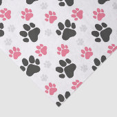 Black Pink Paw Print Dog Eigenaar Puppy Lover Pets Tissuepapier (Detail)