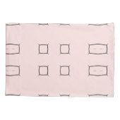 Black Pink Personalized Geometric Minimal Bedding Kussensloop (Achterkant)