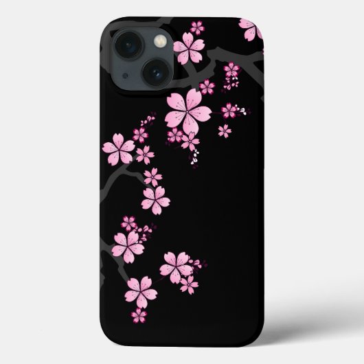 Black Pink Sakura japanese design: Case-Mate iPhone Case (Achterkant)