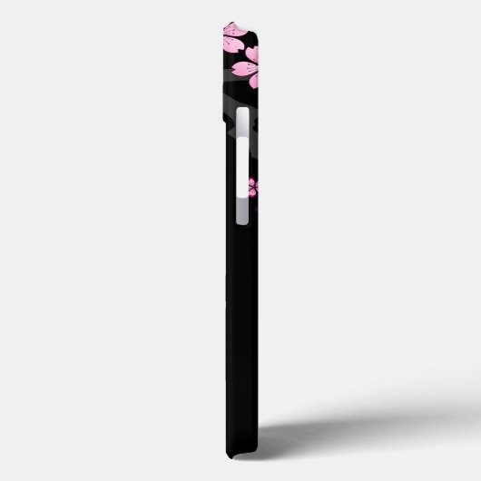 Black Pink Sakura japanese design: Case-Mate iPhone Case (Achterkant / Links)