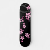 Black Pink Sakura japanese design: Skateboard (Voorkant)