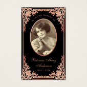 Black Pink Script Roukaartje Herdenkingskaart Bidk Visitekaartje (Voorkant)