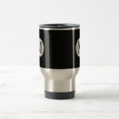 Black Pinstripe Single Monogram Mok (Center)
