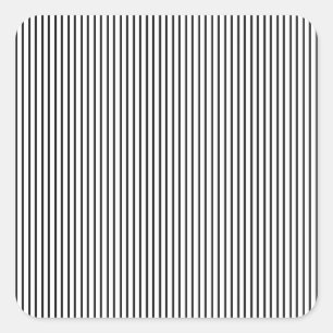 Black Pinstripe Vierkante Sticker