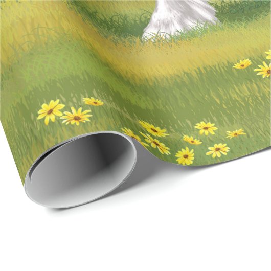 Black Pinto Piebald Gypsy Vanner Draft Horse Cadeaupapier (Rol Hoek)