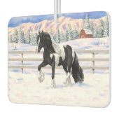 Black Pinto Piebald Gypsy Vanner Draft Horse Luchtverfrisser (Links)