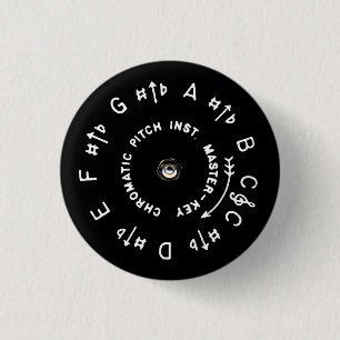 Black Pitchpipe Small Ronde Button 3,2 Cm