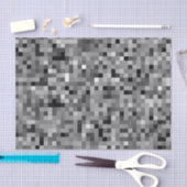 Black Pixel Mosaic Tissuepapier (Craft)