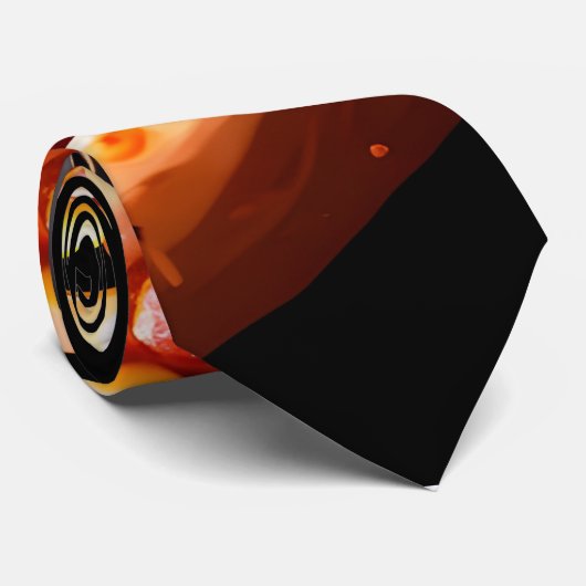 Black Pizza Cut Slice Stropdas (Opgerold)