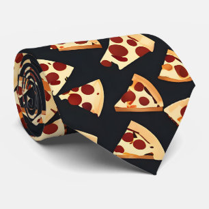 Black Pizza Slices Stropdas