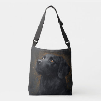 Black Placoted Retriever Crossbody Bag Tas