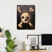 Black Plague Art - Skull and Crossbones Poster (Thuiskantoor)