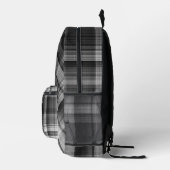 Black Plaid Pine Forest Backpack Bedrukte Rugzak (Rechts)