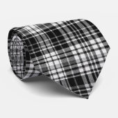 Black Plaid Stropdas (Opgerold)