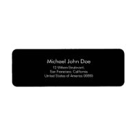 BLACK Plain and Simple Label