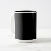 Black Plain Simple Trendy Timeless Elegant Mok (Voorkant links)