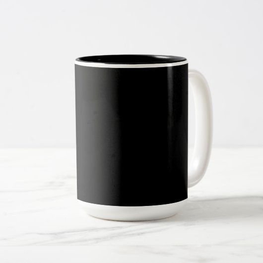Black Plain Simple Trendy Timeless Elegant Mok (Voorkant rechts)
