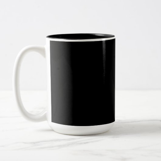 Black Plain Simple Trendy Timeless Elegant Mok (Links)