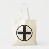 Black Plus Sign-Canvas tas (Voorkant)