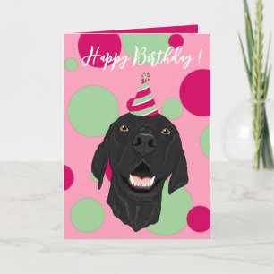Black Pointer Puppy Birthday Bedankkaart