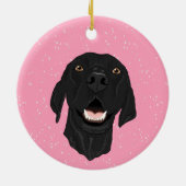 Black Pointer Puppy Keramisch Ornament (Achterkant)