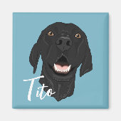 Black Pointer Puppy Magneet (Voorkant)