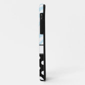 Black Polka Dot Blue Zebra Imprimer iPhone 5 Coque (Dos/Gauche)