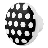 Black Polka Dot Ceramic Knobs Keramische Knop (Rechts)