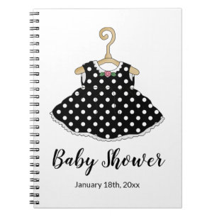 Black Polka Dot Dress Notitieboek van Little Girl