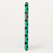 Black Polka Dot Elegant Pattern on Green Case-Mate iPhone Case (Achterkant / rechts)