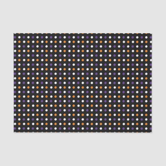 Black Polka Dot Halloween-weefselpapier Tissuepapier (Voorkant)