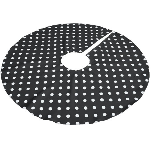 Black Polka Dot Kerstboom Rok (Gekanteld)