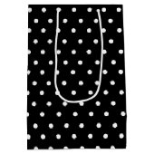 Black Polka Dot Medium Cadeauzakje (Achterkant)