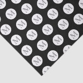 Black Polka Dot Monogram Tissuepapier (Detail)