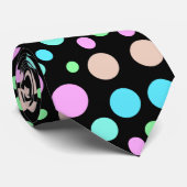 BLACK POLKA DOT STROPDAS (Opgerold)