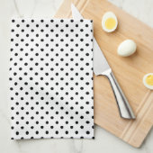 Black Polka Dot Theedoek (Quarter Fold)