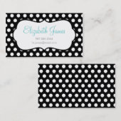 Black Polka Dot Visitekaartje (Voorkant / Achterkant)
